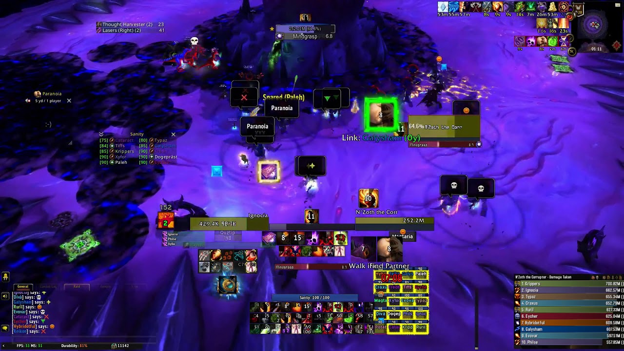 High Status vs Mythic N'zoth