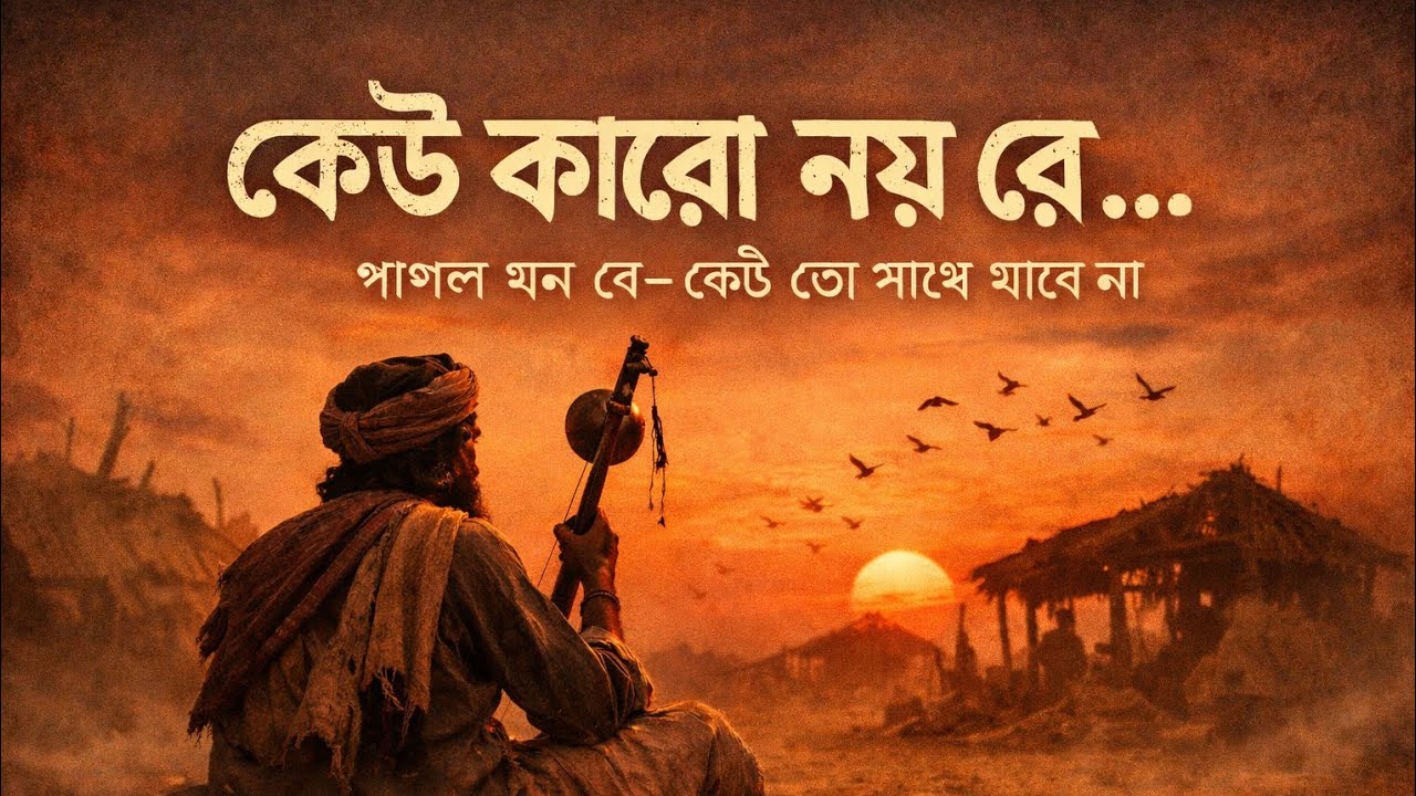 কেউ কারো নয় রে… | পাগল মন রে — Baul Sufi Spiritual Song | Ektara Flute