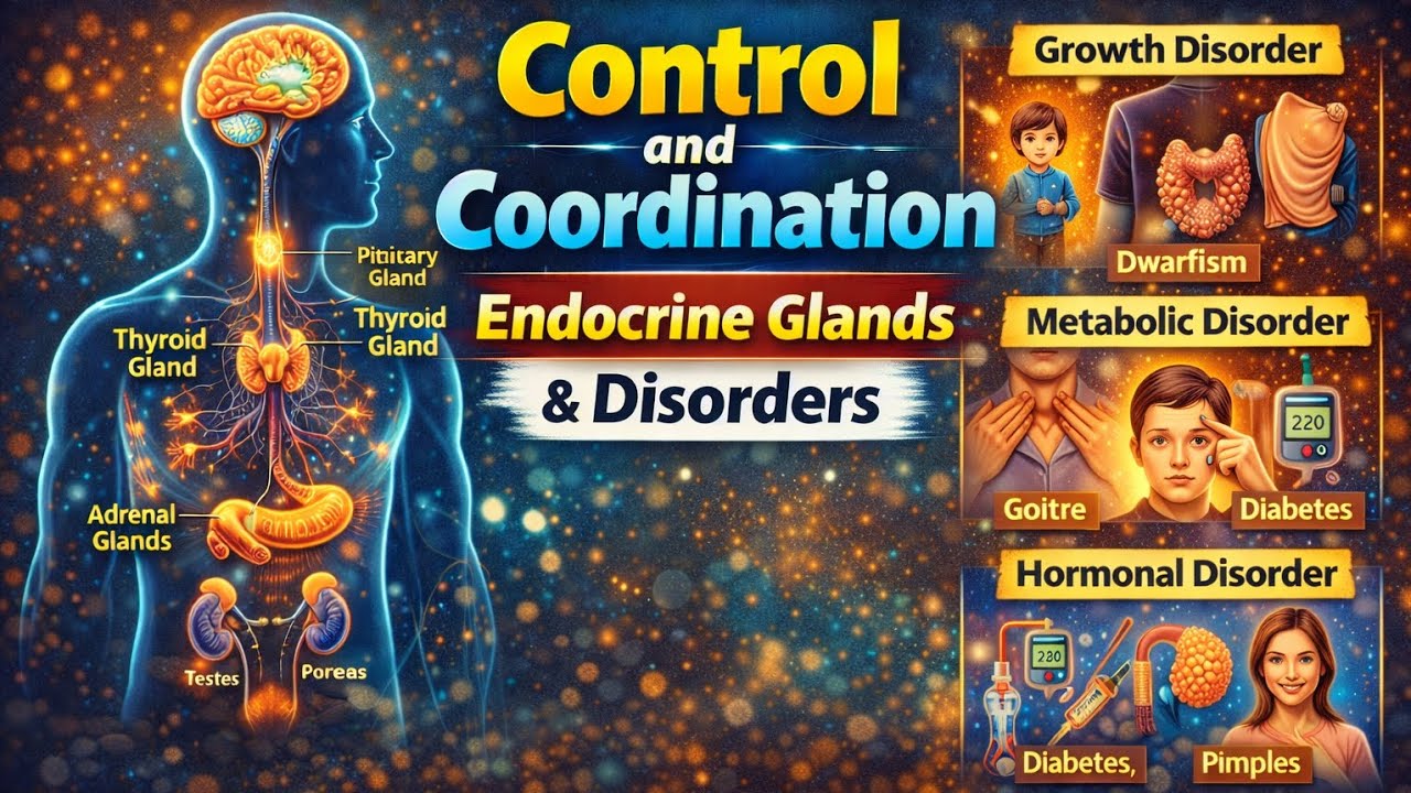 Endocrine Glands & Disorders | Class 10 Science Chapter 7 | Control & Coordination