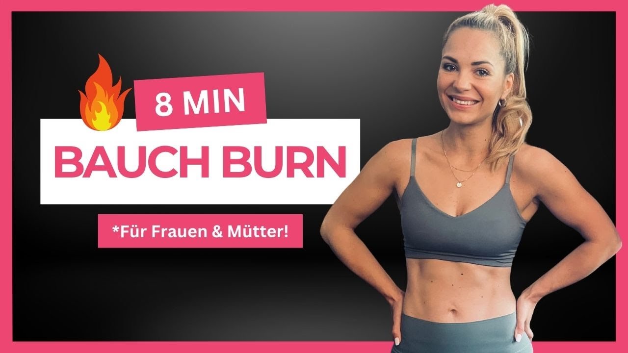 8 MIN BAUCH BURN - Home Workout | Rektusdiastase | No Equipment | Rückbildung