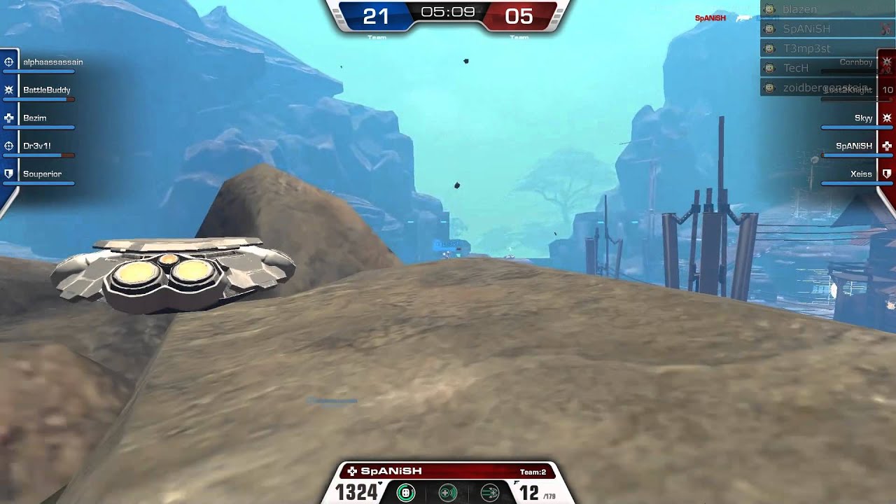 Firefall PvP 10/7/12: Biotech's bioneedler vs Recon's sniper rifle