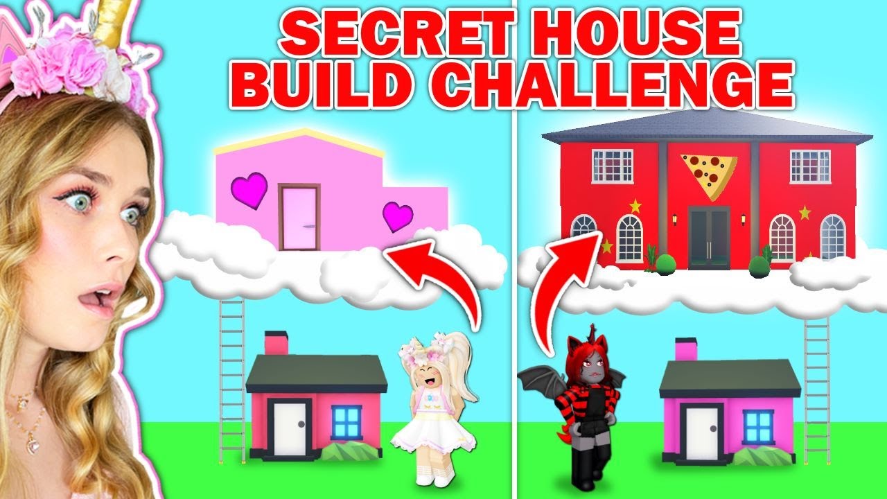 *SECRET* House Build Challenge SANNA vs MOODY In Adopt Me! (Roblox)