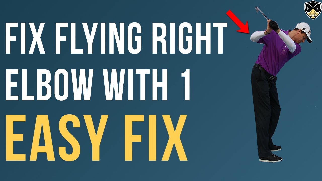 How To Fix Your Flying Right Elbow Golf Swing ➜ 1 Simple Change