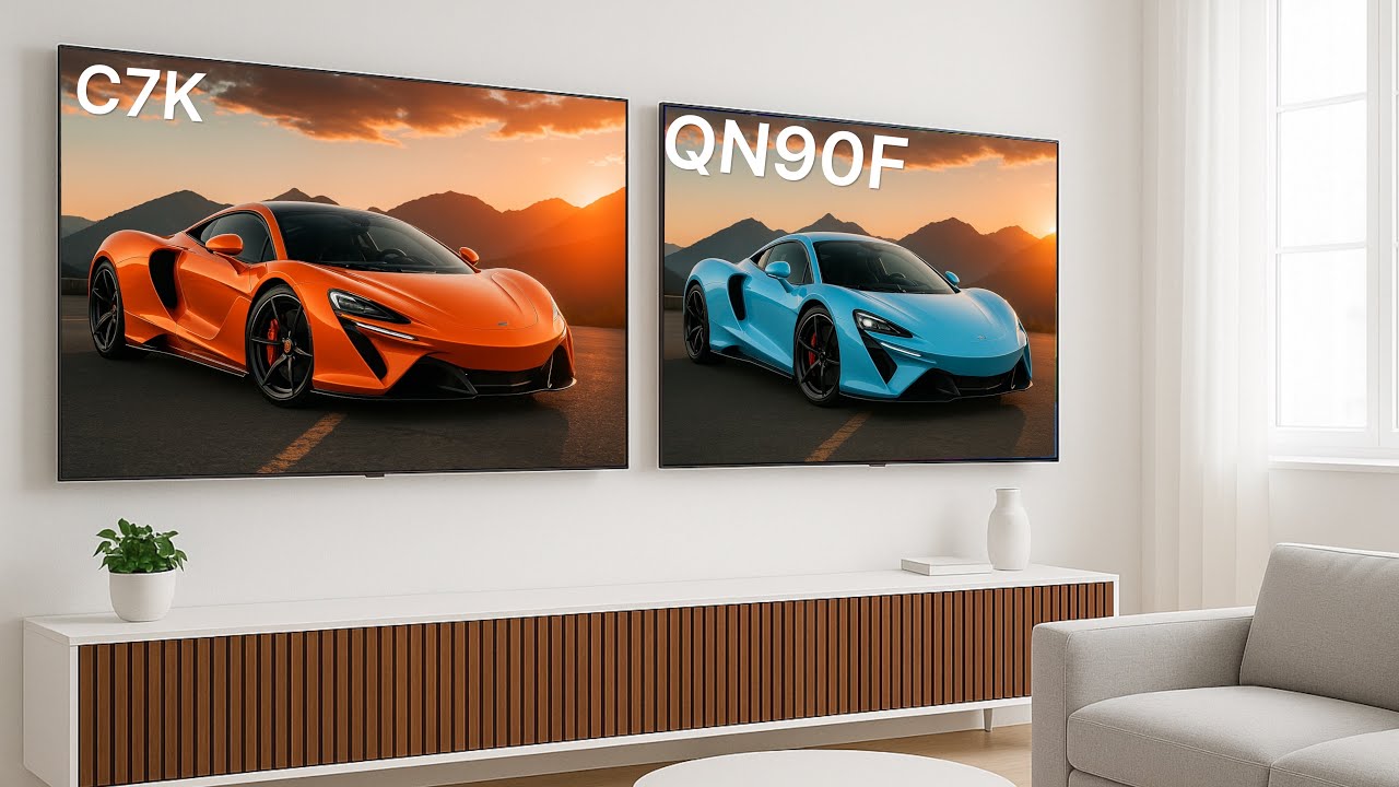 Most wanted TVs. TCL C7K vs Samsung QN90F full comparison.