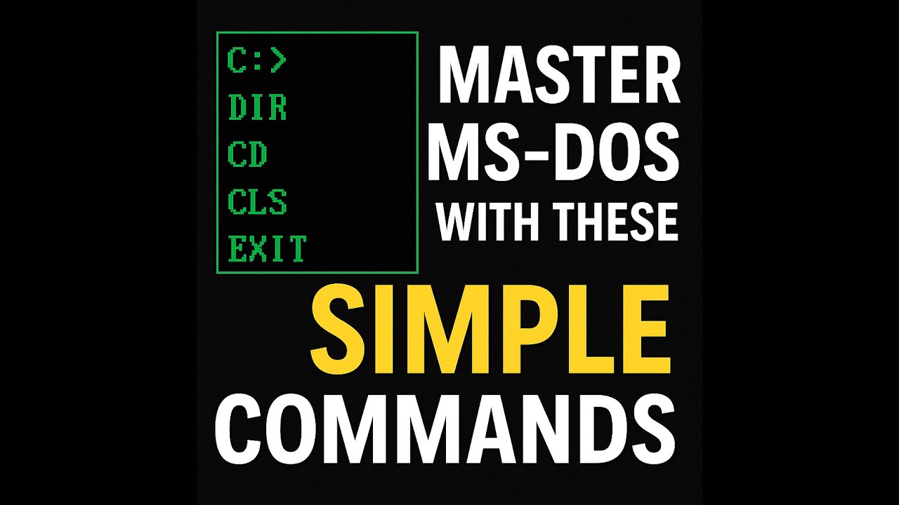 1. Master MS-DOS Commands | Top MS-DOS Commands for Beginners