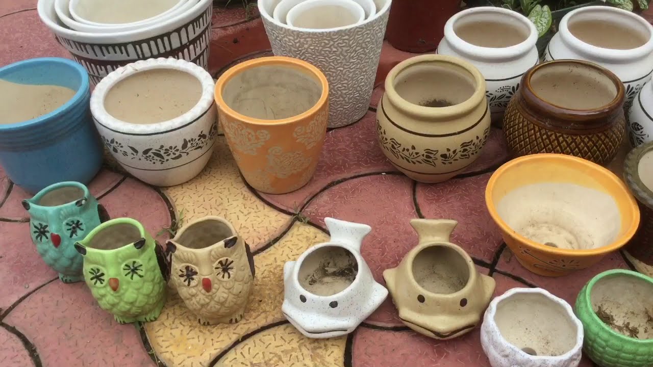 Huge ceramic cute pots shopping with rates | Sunday ceramic planters haul/ purchase with shop tour