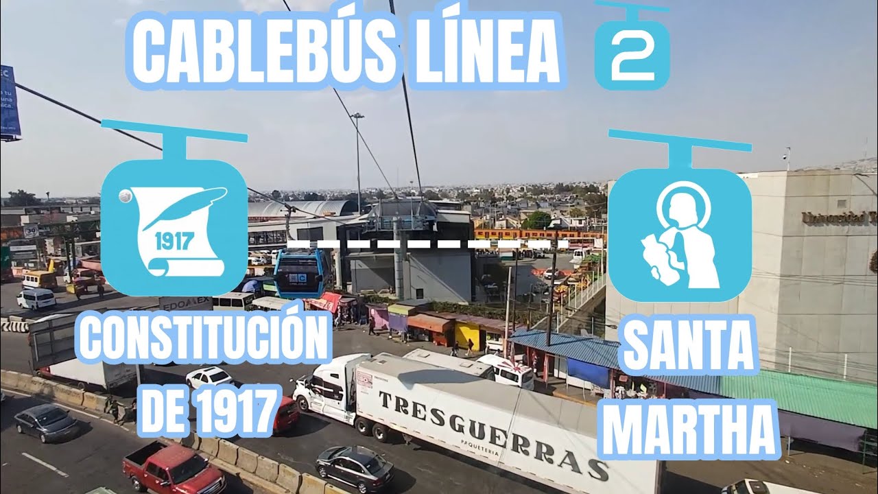Recorriendo Cablebús línea 2: Constitución de 1917 - Santa Martha ( Cámara rápida )