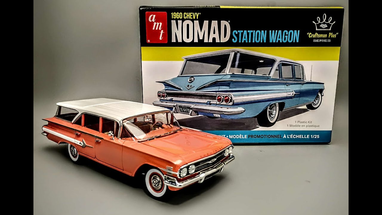 НОВИНКА! Модель Chevy Nomad Wagon 1960 года в масштабе 1/25. Сборка. Масштаб: маска, наклейка, са...