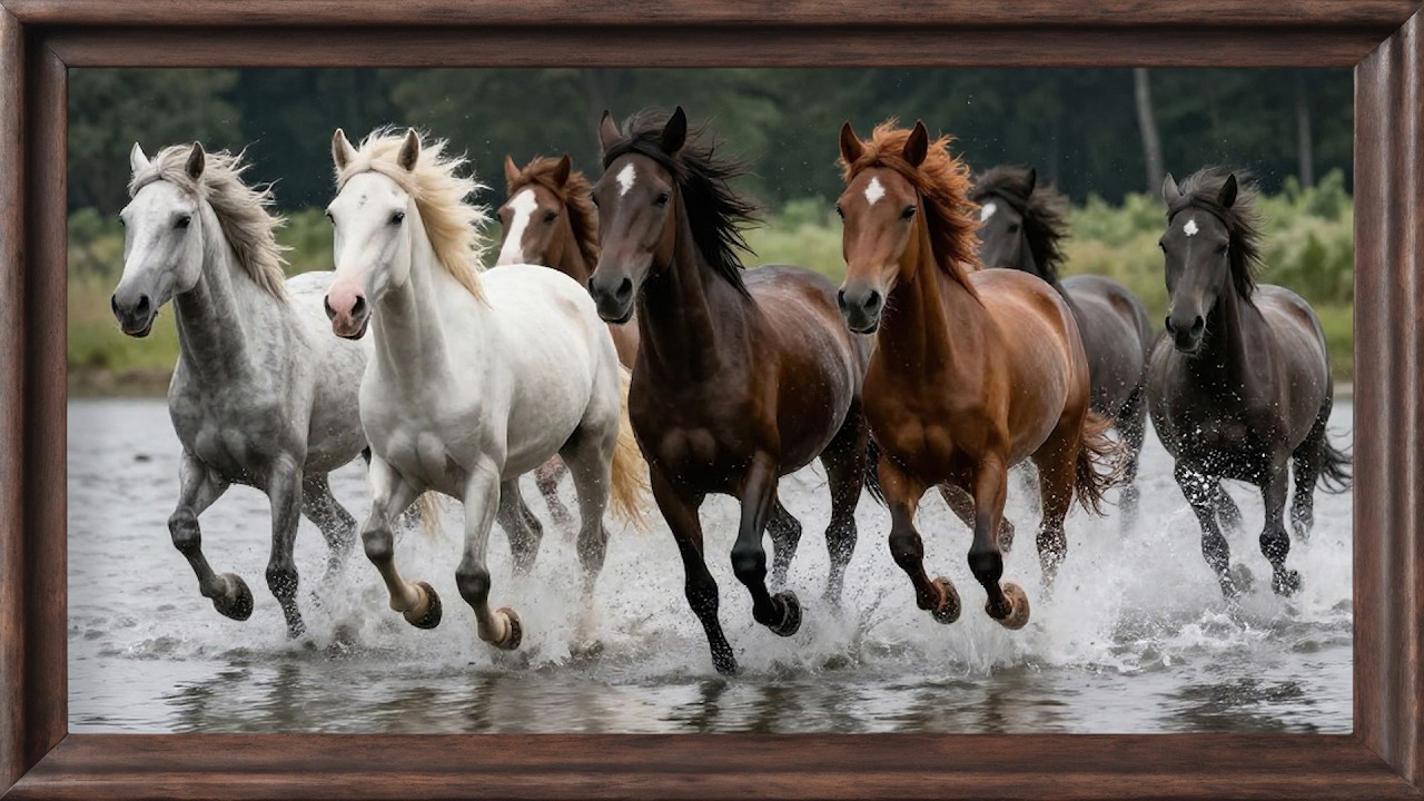 Horses 4K Vintage Art Wallpaper for TV