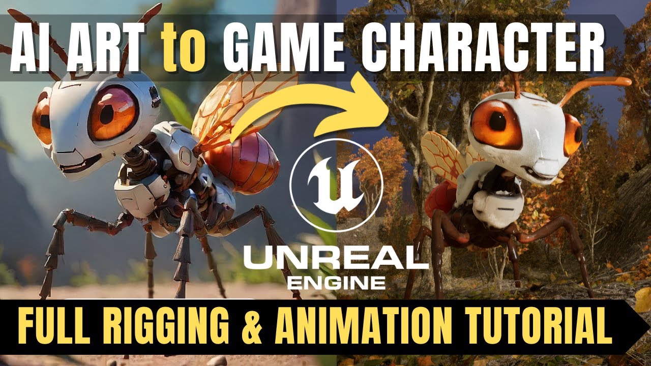 From AI Art to AI 3D Generated Model to Animated Playable Character in Unreal Engine 5.4
