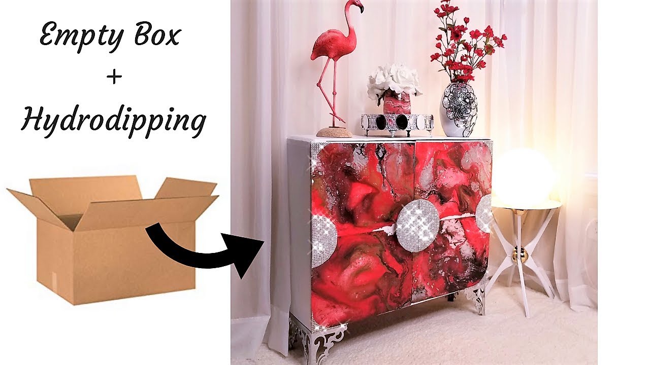 DIY STORAGE USING EMPTY BOXES & HYDRO DIPPING| STORAGE AND ORGANIZATION IDEA 2019