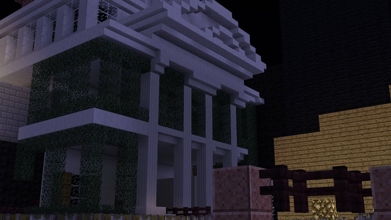 Disneyland's Haunted Mansion rebluilt in minecraft, *with music*!