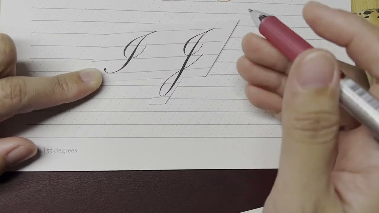 How to Write the Capital Letters I and J in Engrosser's Script