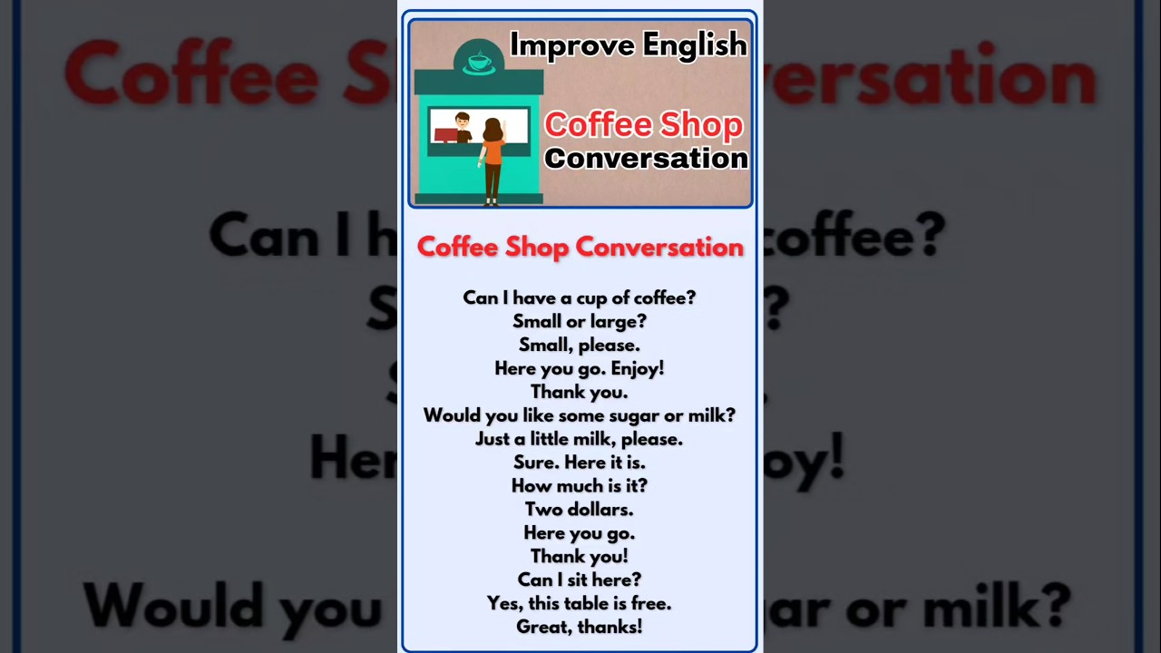 Coffee Shop Conversation |English Listening Practice with Subtitles #learnenglish