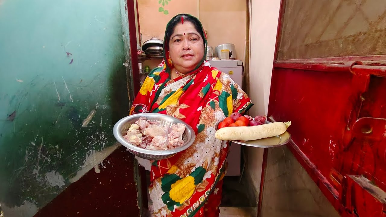 টমেটো চিকেন আর মুলা ভাজা #cooking #video #viral #recipe 