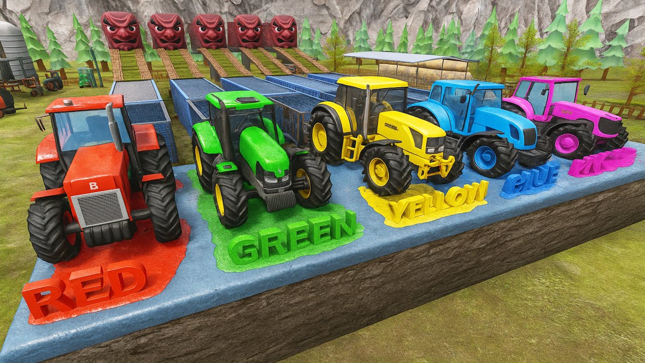 Painting tractors on the farm - new Colors and Preparing Machines for the off season