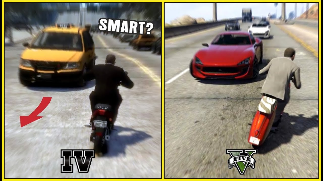 How Smart Are Drivers? (GTA IV vs GTA V)