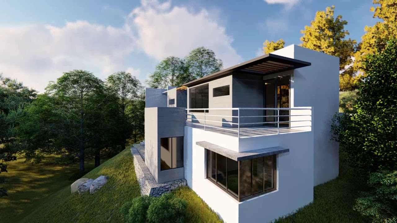 Diseño casa en ladera Zona 16