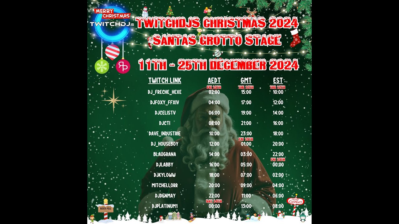 DJ Platinum Twitch DJs Xmas Raid Train Main Stage Hard Trance 13 December 2024