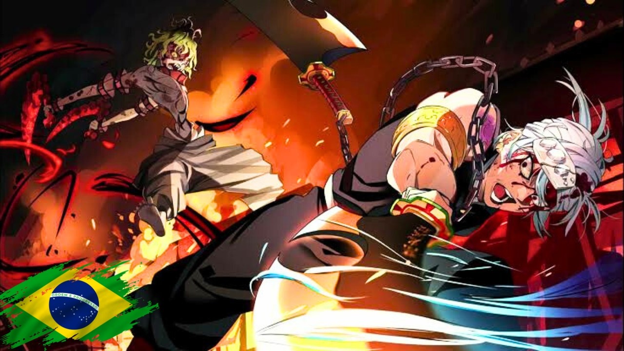 Tanjiro e Uzui Vs Gyutaro DUBLADO🇧🇷| Kimetsu no Yaiba