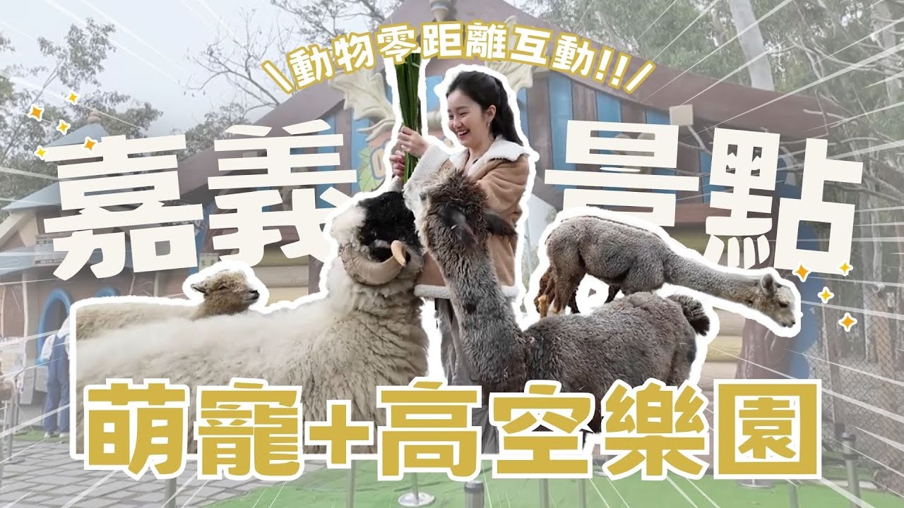 嘉義景點🐑水豚.梅花鹿！零距離動物接觸+高空遊樂設施超刺激!! 🌳