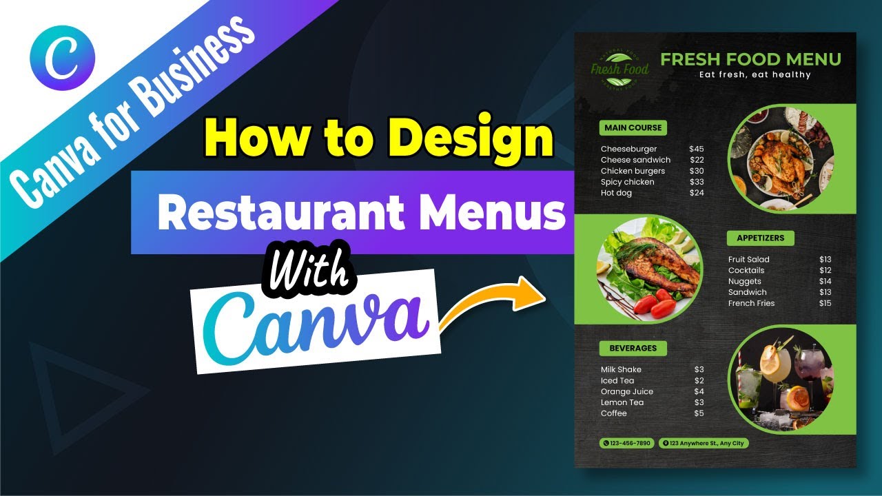 How to Create Menu for Restaurant in Canva | Step-by-Step Guide | Genius Junkie
