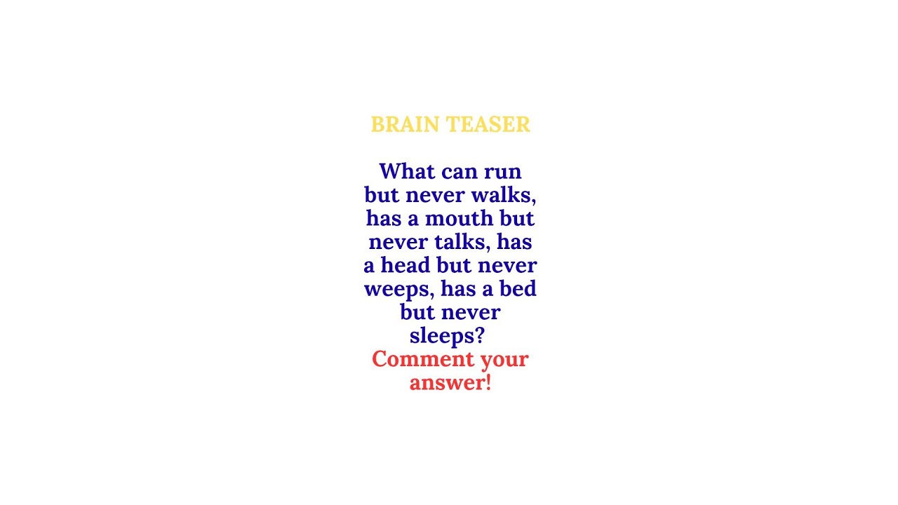 Exercise your brain with this teaser!