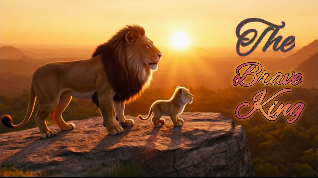 The Brave King # Bahadur Sher # Viral Video #trending # Sher ka video# Cartoon Video#sher ka video