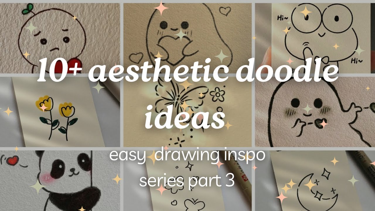 10+ cute doodle art ideas || aesthetic art ideas || easy and simple drawing ideas || cute drawings