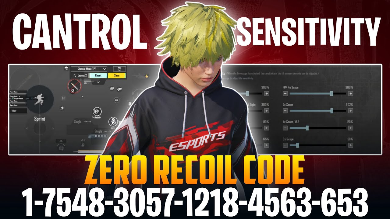🥵BGMI BEST 🔥 SENSITIVITY SETTINGS |BGMI SENSITIVITY CODE TODAY😱| BGMI ZERO RECOIL SENSITIVITY CODE🥵