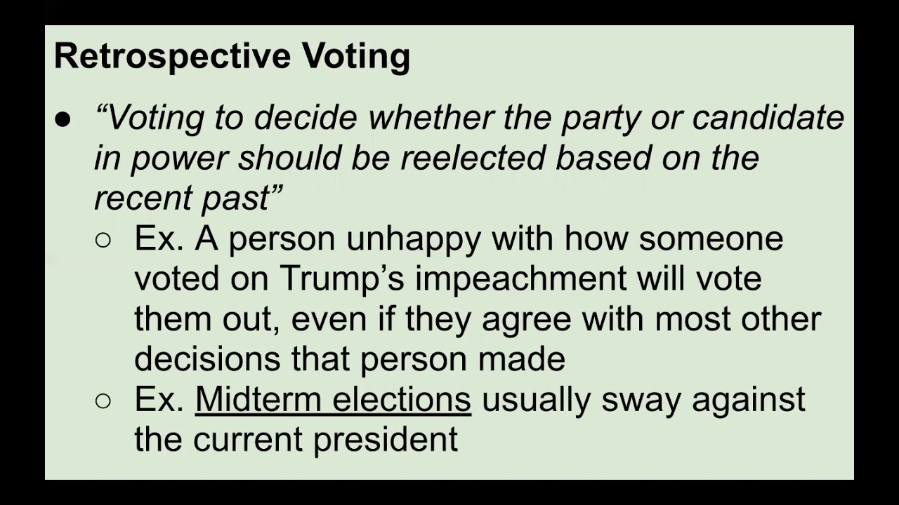 AP Gov Vocab Marathon Part 6: Voters and Their Representatives