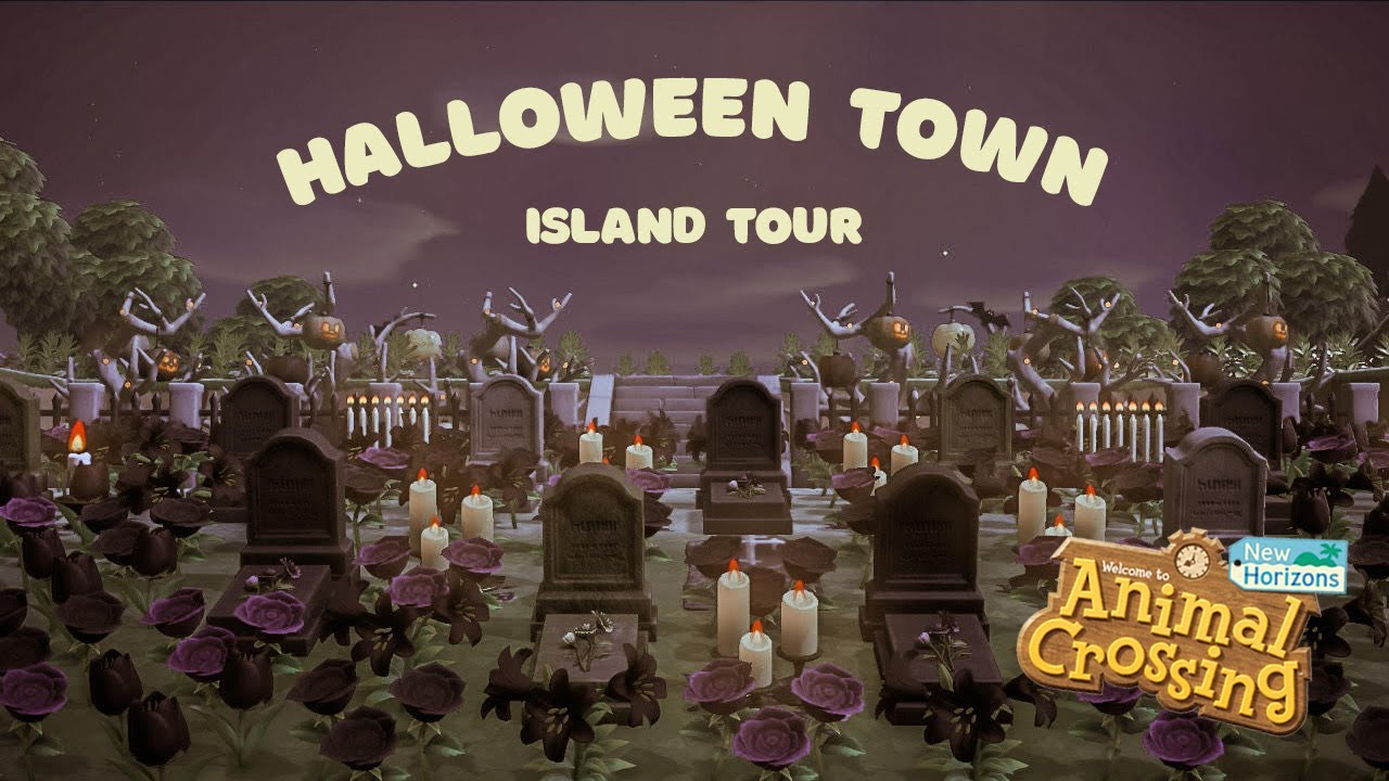 Экскурсия по острову Dark + Witchy Halloween Village // Animal Crossing New Horizons