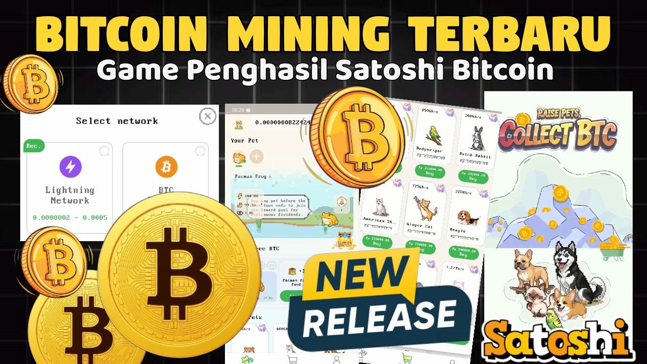 BARU RILIS!! BY PET SATOSHI BITCOIN MINIING TERBARU - GAME PENGHASIL BITCOIN - FREE BITCOIN MINING