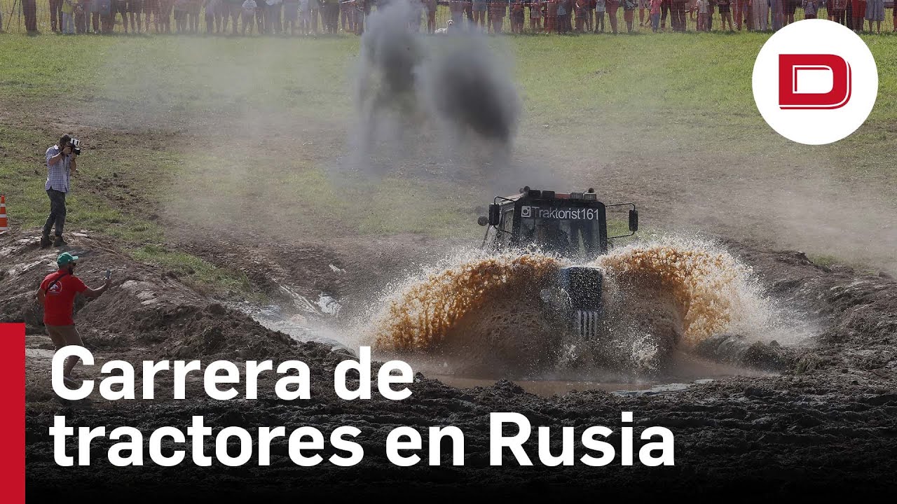 Así son las carreras de tractores que se celebran en las afueras de San Petersburgo