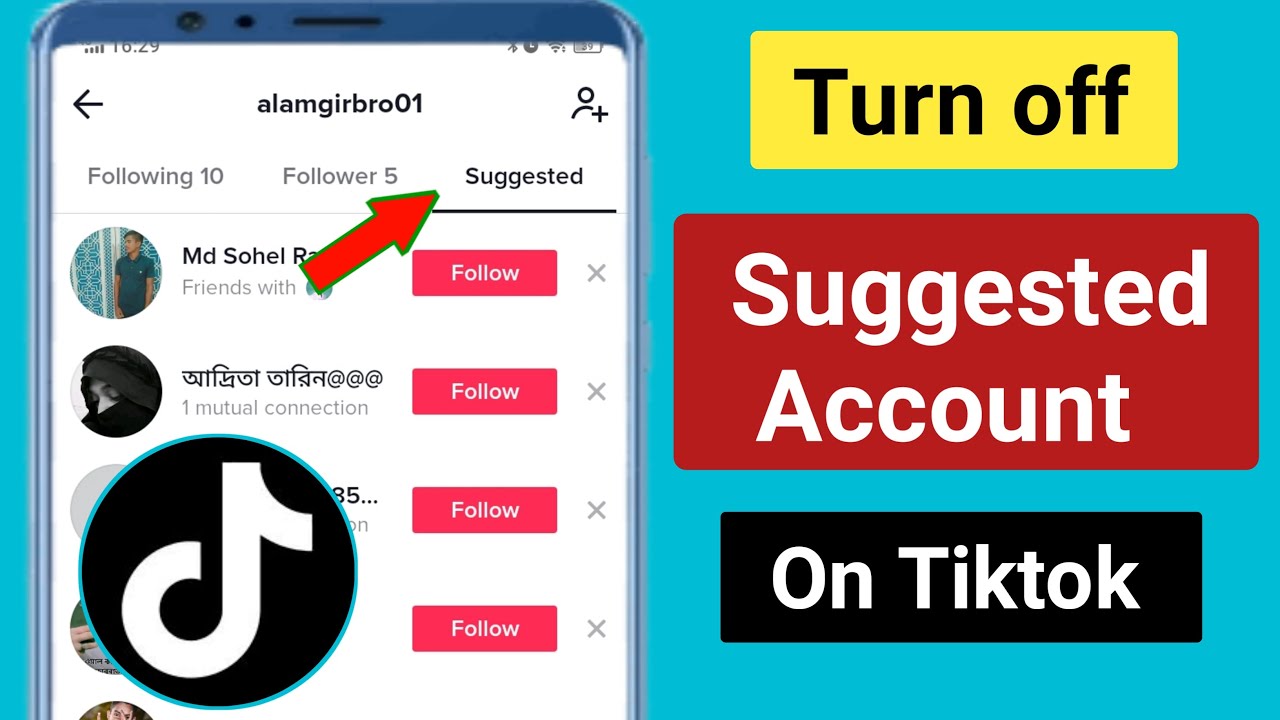 How to Turn off Suggested Account on Tiktok.Stop suggested account on tiktok.Disable suggest tiktok