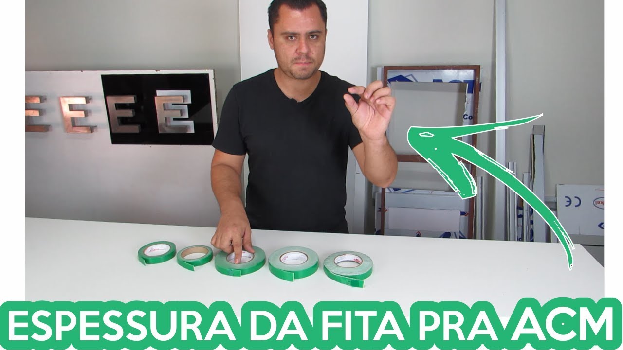 Qual a espessura correta da fita pra ACM?