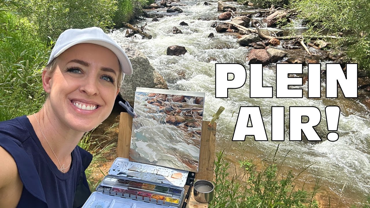 Painting Nature’s Textures: Rocks & Water Plein Air Watercolor