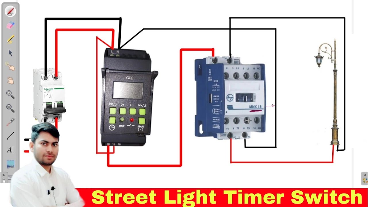 Digital Timer switch // Street Light Timer switch installation //GIC Timer Programming