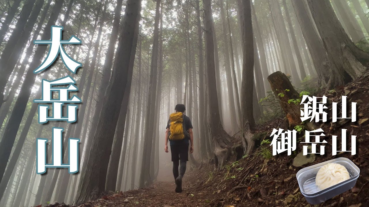 【大岳山】奥多摩の人気コース、御岳山から奥多摩駅まで霧中縦走【山ごはん：肉まん】_2022.6.11