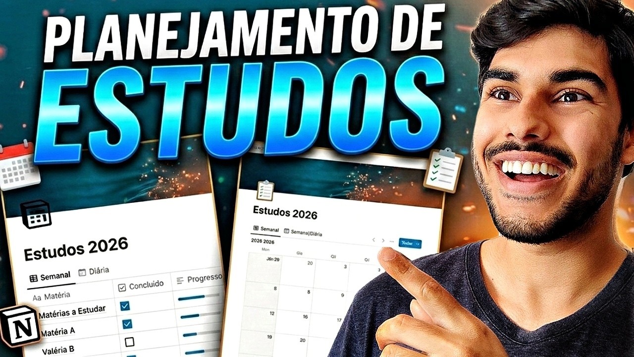 Como Criar um Planejamento de Estudos no Notion 2026 (com Progresso por Matéria)