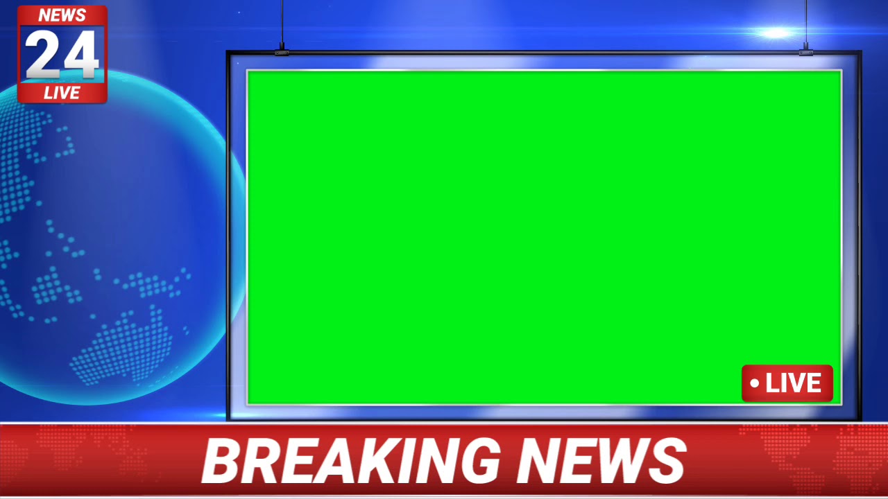 Green screen template  for news channel copyright free royalty free