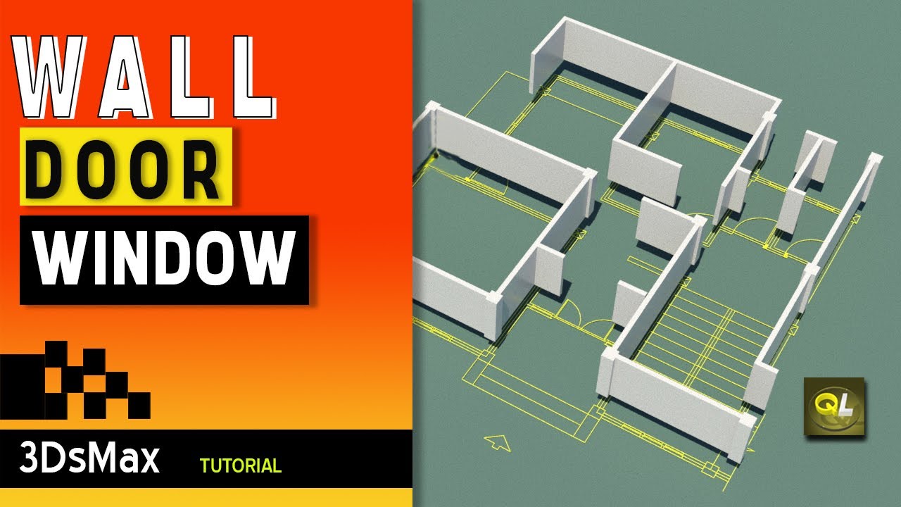 WALL , DOOR  & WINDOW in 3dsmax | @Quick3D