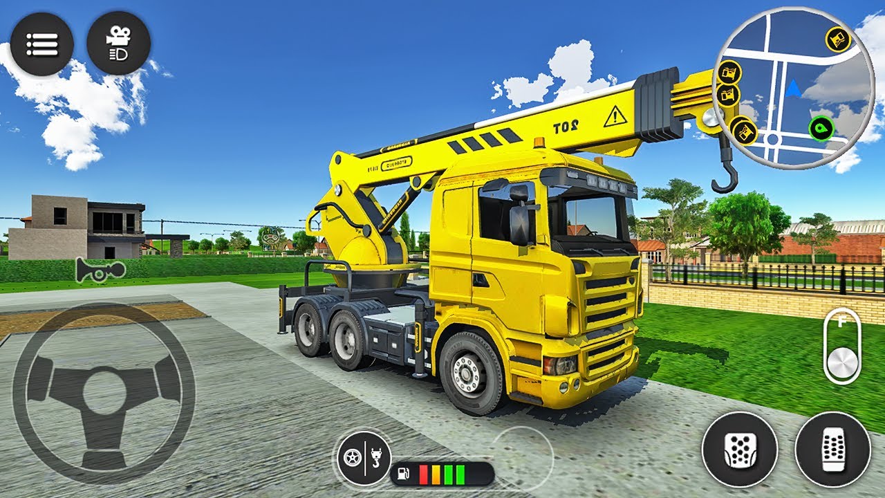 Mobile Crane Truck Simulator - Truck Transporting Materials to Construction Site - Android Gameplay