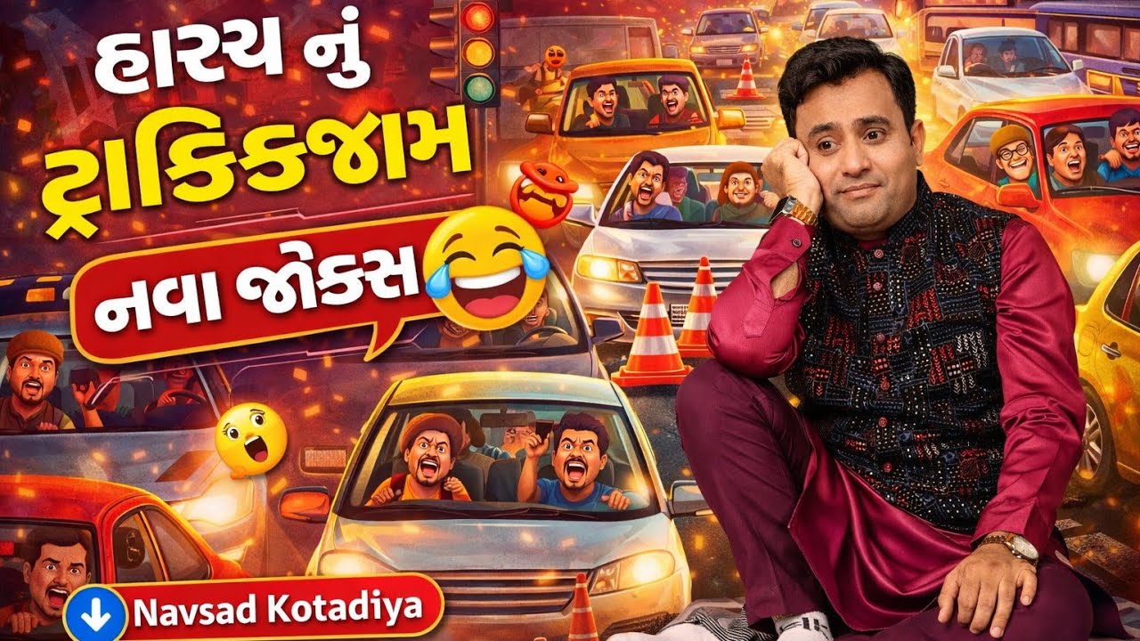હાસ્ય નું ટ્રાફિક જામ !! ગુજરાતી જોક્સ કોમેડી હાસ્ય શો નવસાદ કોટડીયા