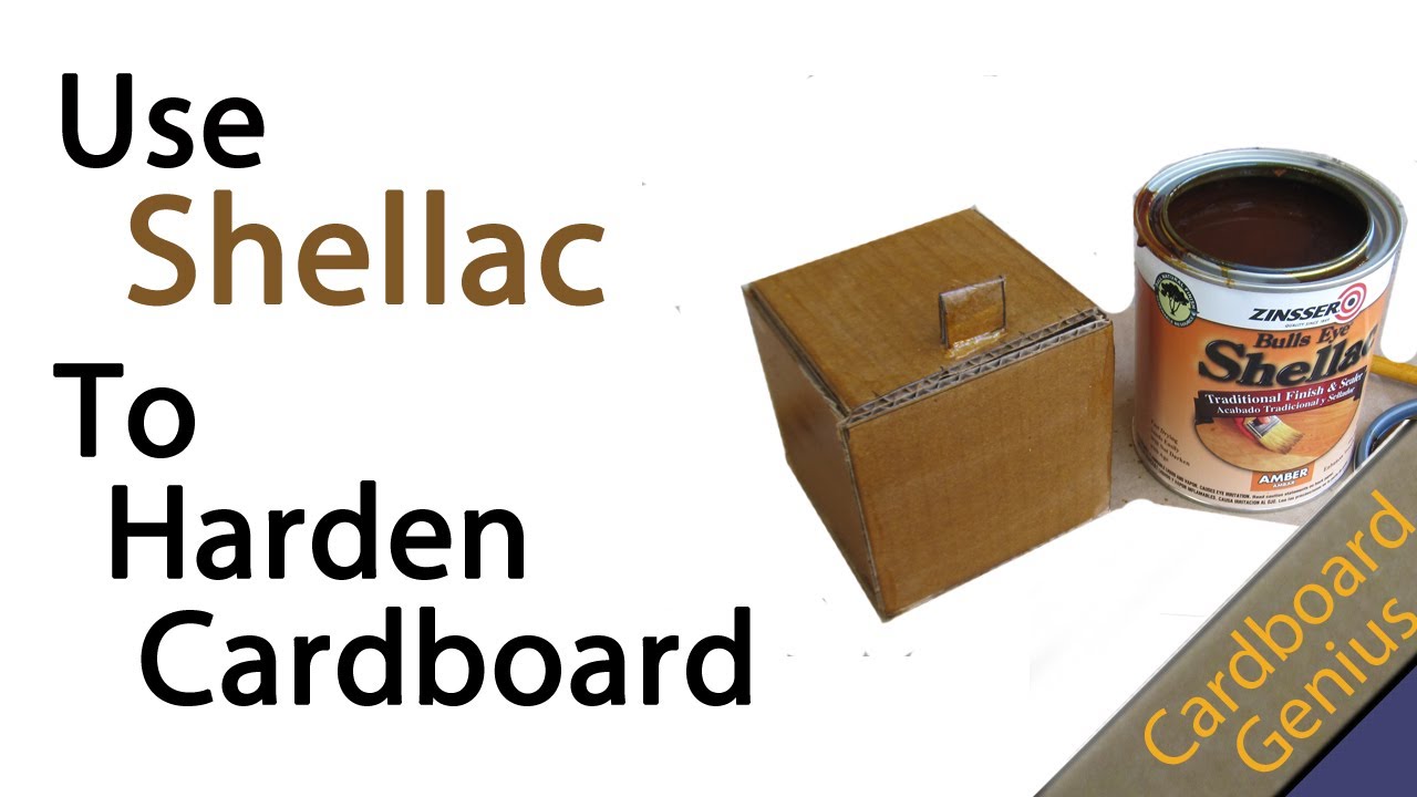 Use shellac on your cardboard projects