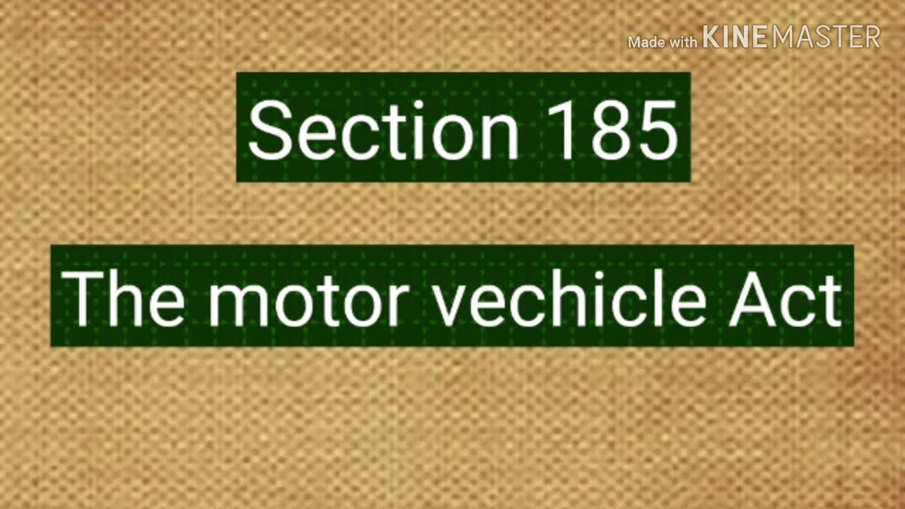 No more drunk and drive/ motor vechicle Act/ section 185/fine/ traffic laws