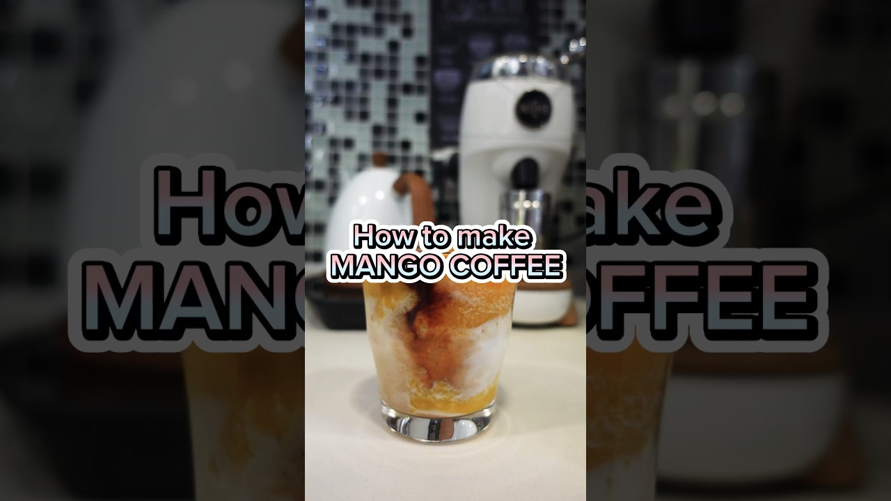 How to make delicious MANGO COFFEE 😋  #coffee #mango  #espresso #lelit #nichezero #mangorecipe