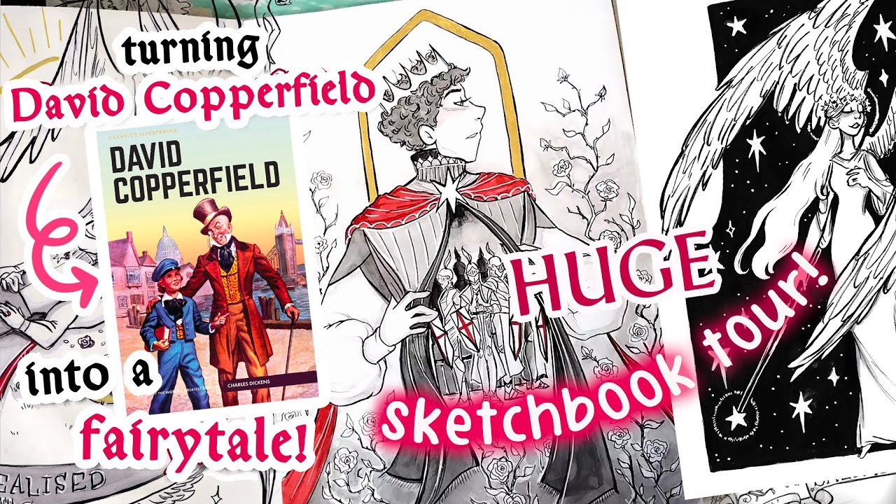 inktober fairytale sketchbook tour ✶ 30 days creating a picture book ✶ David Copperfield!