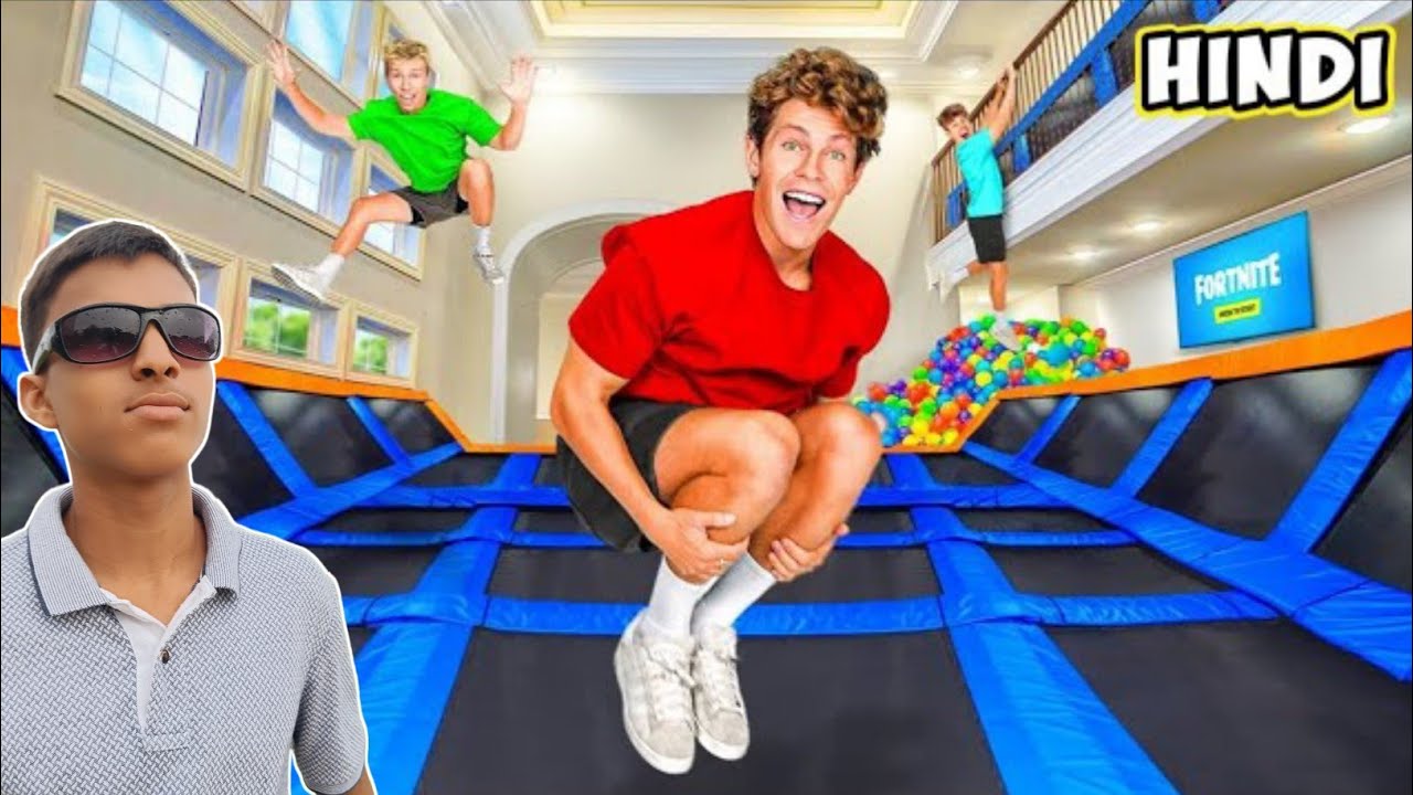 I Built A Trampoline Park In My House! Ben Azelart In Hindi @BenAzelart | In Hindi