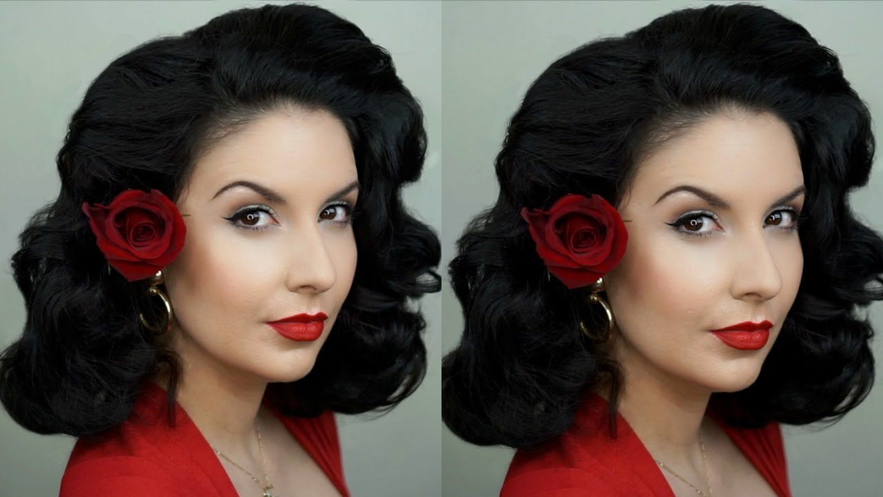 Peinado Clásico Estilo PinUp para Cabello Largo| Classic PinUp Hairstyle for long haIr